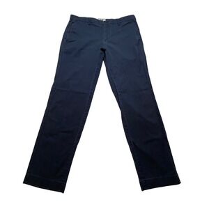 Joseph Abboud Mens 36x34 Navy Blue Stretch Chino Pants Straight Leg Cotton Twill